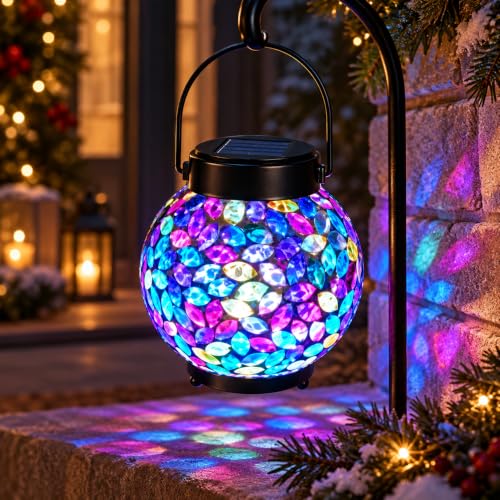 Mosaic Solar Hanging Lanterns