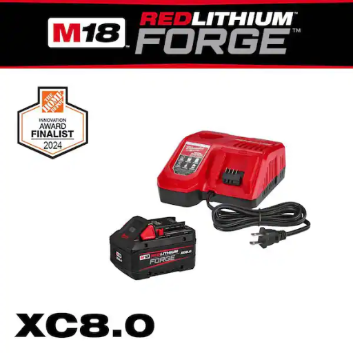 Milwaukee M18 FORGE Starter Kit with 8.0Ah Battery and Rapid Charger + FREE Gift