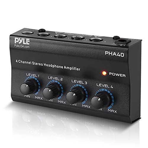 Pyle PHA40 4-Channel Portable Stereo Headphone Amplifier