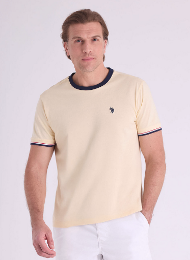 U.S Polo SIGNATURE STRIPE TRIM RINGER T-SHIRT