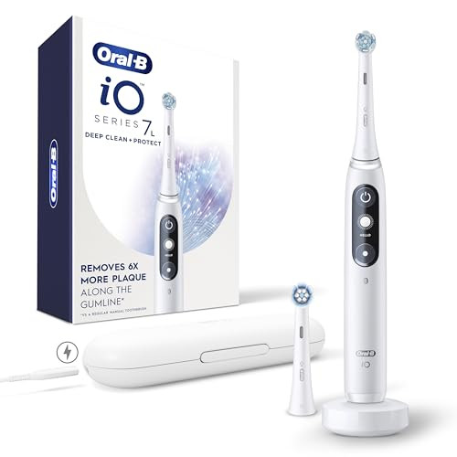Oral-B iO Deep Clean + Protect Rechargeable Electric Toothbrush with 2 Replacement Brush Heads