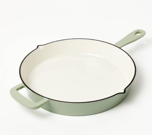 Figmint 12" Enameled Cast Iron Skillet (Sage Green) Deal