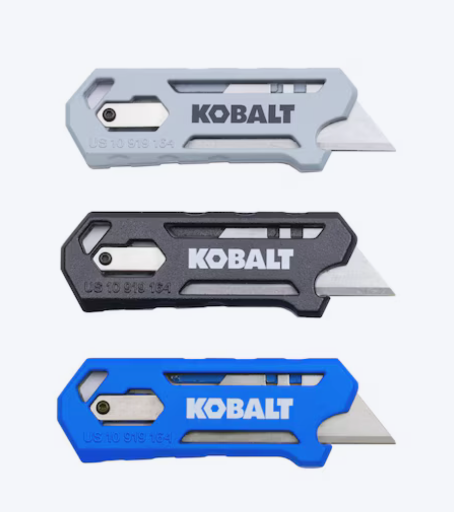 Kobalt 3-Pack Mini Rapid Aluminum 3/4-in 3-Blade Retractable Utility Knife