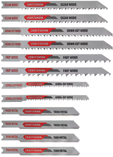 CRAFTSMAN U-shank High-carbon steel Jigsaw Blade Set (12-Pack) Deal