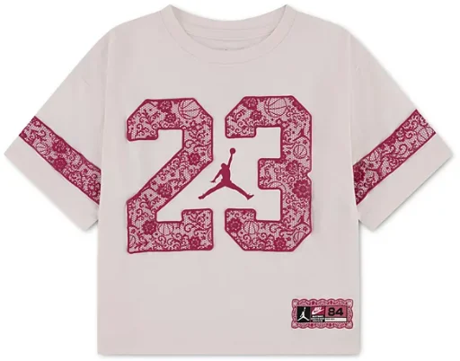 Jordan Girls' 7-16 Lace 23 Graphic Short-Sleeve T-Shirt - Off Noir