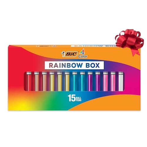 BIC 4-Color Retractable Ball Pens 15-Pack (Medium Point; 1.0mm)