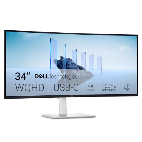 Dell 34 Plus USB-C Curved Monitor - S3425DW - 34-inch (3440 x 1440) 120Hz
