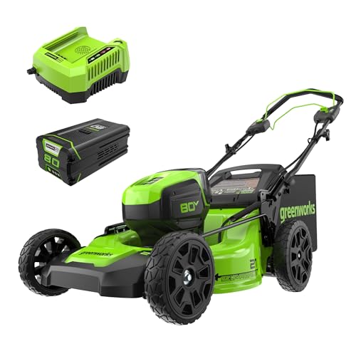 Greenworks 80-Volt 21-Inch Self-Propelled Lawn Mower with 4.0Ah Battery