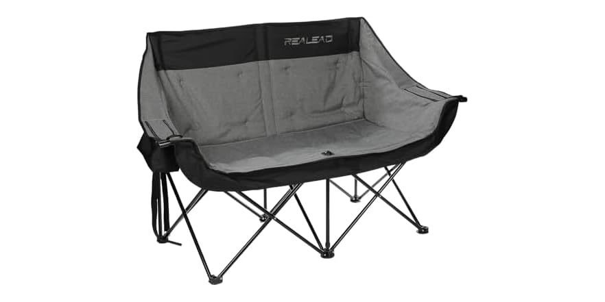 REALEAD Double Camping Chair 650lb Deal