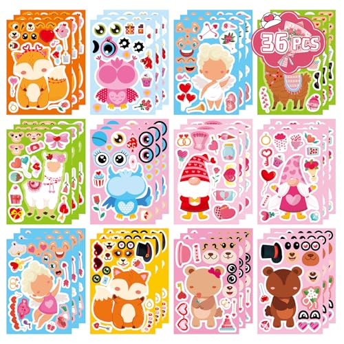 36 Sheets Valentine’s Day Stickers