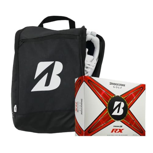 1-Dozen Bridgestone Golf Tour B RX Golf Balls & Shoe Bag Bundle Deal