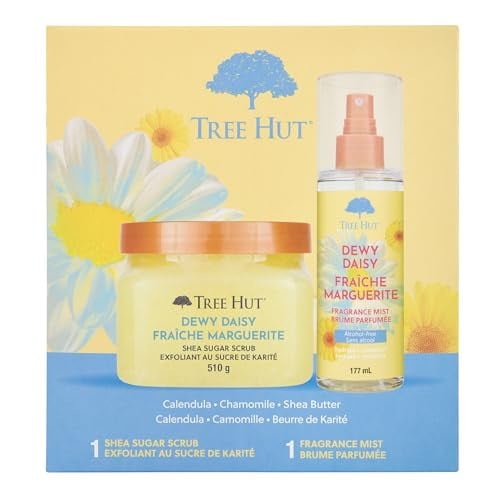 Tree Hut Dewy Daisy Exfoliating Body Scrub & Hydrating Body Spray Gift Set Deal