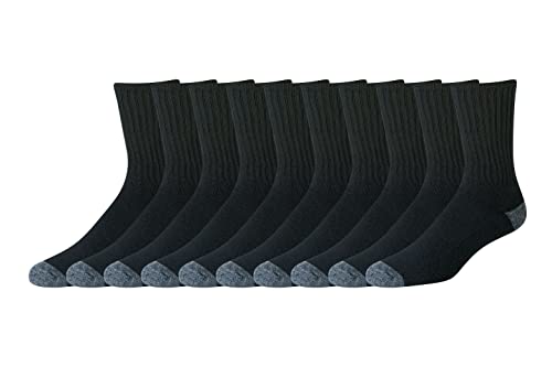 Amazon Essentials Men's Cotton Crew Athletic Moisture Wicking Sports Socks 10 Pairs Deal