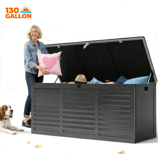 Seizeen 130 Gal Resin Storage Deck Box