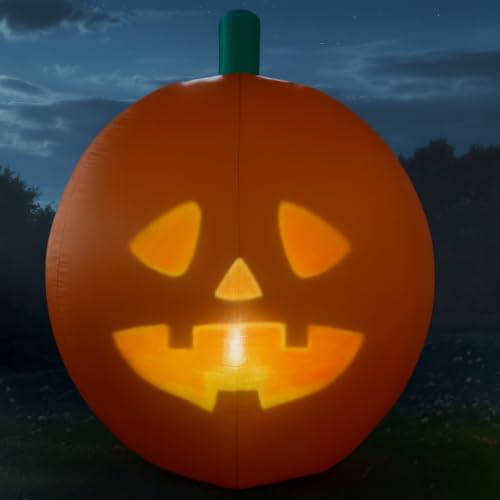 Jabberin Jack Giant 5 ft. Inflatable Talking Animated Pumpkin with Built-in Projector and Speaker