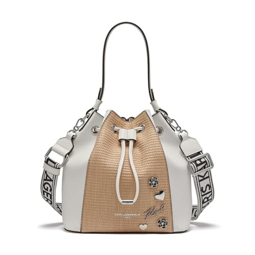 KARL LAGERFELD Paris Women's Handbags Bucket, Natural, One Size