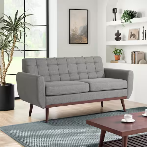 Serta Clifton 61.22" Round Arm Sofa (Grey)