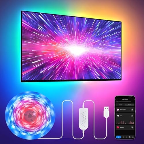Pak 9.84' RGB+IC LED TV Backlight Strip w/ Music Sync & App/Voice Deal