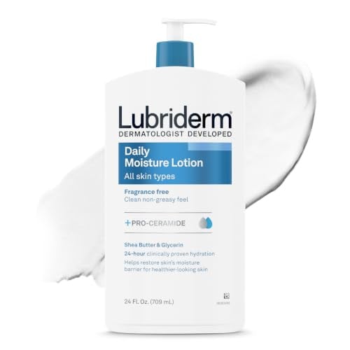Lubriderm Daily Moisture Lotion + Pro-Ceramide (Fragrance Free) 24-Oz