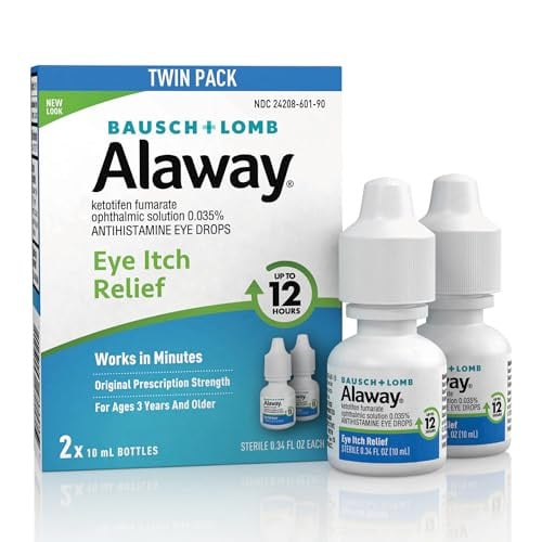 Alaway Antihistamine Eye Drops 0.34 Fl Oz (Pack of 2)