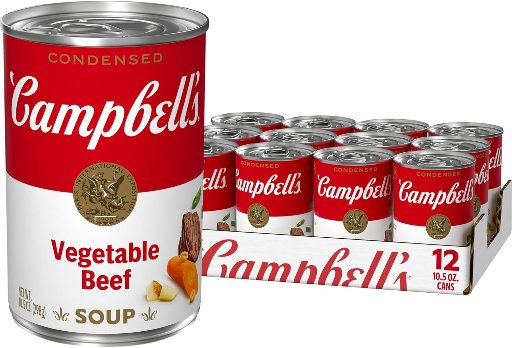 Campbell's Condensed Vegetable Beef Soup 10.5 Ounce Can (12-Pack)