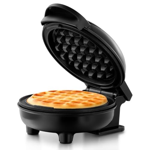 Holstein Housewares Personal Non-Stick Waffle Maker, 4-inch Waffles