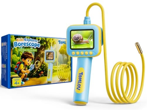 TOMLOV S50 Kids Microscope with Borescope Camera