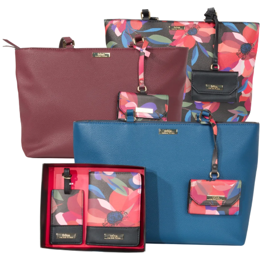Trina Turk 4-Piece Tote Set (Large Tote, Coin, Passport, Luggage) Deal