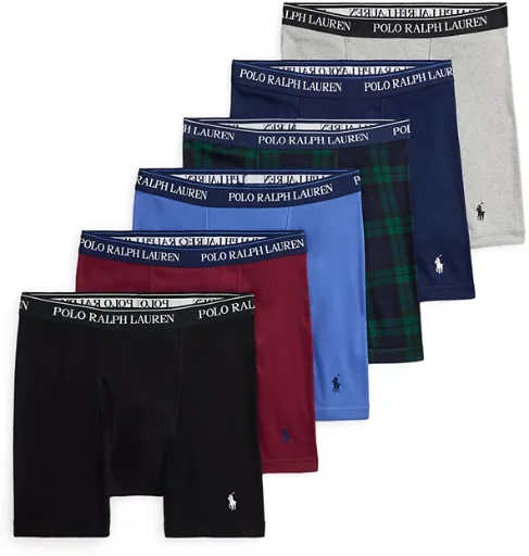 Polo Ralph Lauren Men's Classic-Fit Cotton Boxer Briefs 6-Pack Deal