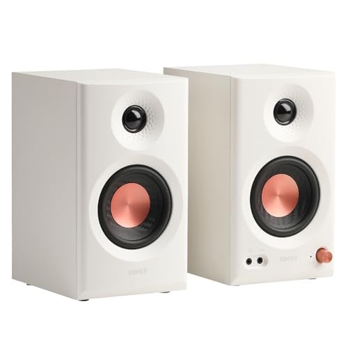 Edifier MR3 Bluetooth 5.4 Powered Studio Monitor Speakers (Pair, White)
