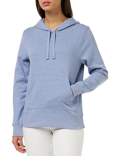 Amazon Essentials Women's Cotton/ Polyester Blend Fleece Pullover Hoodie, Indigo Blue Heather