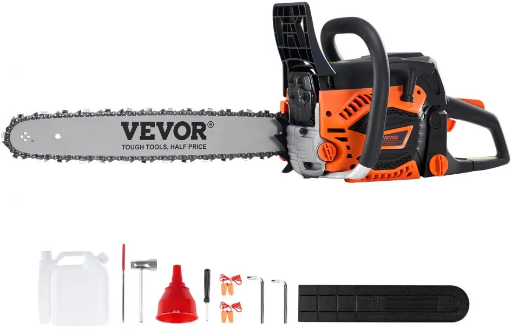 VEVOR 18" Gas Chainsaw, 52CC, 2.55HP