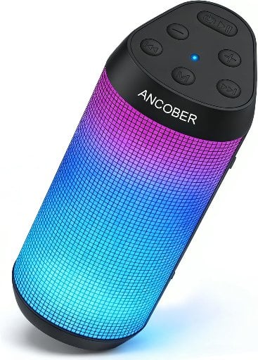 Portable Bluetooth Speaker with Clear Stereo Sound, RGB Lights, 36H Playtime, TWS Pairing, IPX4 Waterproof Deal