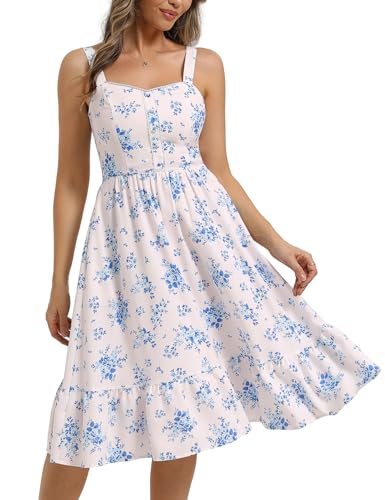 Belle Poque Women's Floral Midi Dress w/ Pockets Deal