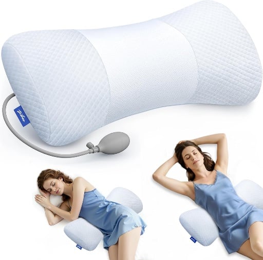 Inflatable Lumbar Pillow for Lower Back Pain Relief