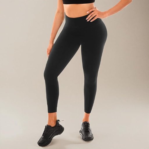 Hethrone Capri Leggings for Women, Black