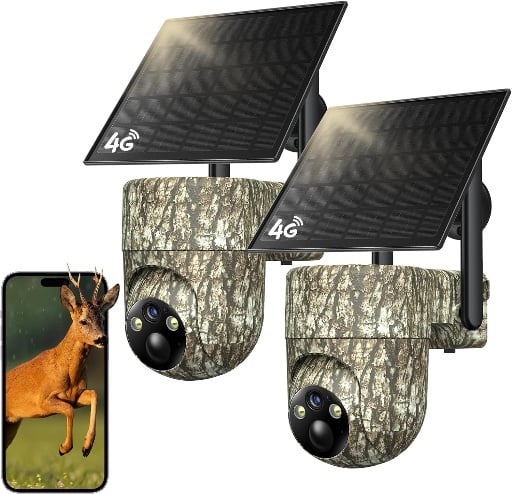TKENPRO 4G LTE Cellular Trail Camera 360° View Live Streaming