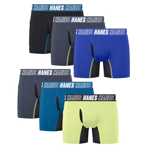 Hanes Boys' Moves Anti-chafe Boxer Briefs (6-pack)