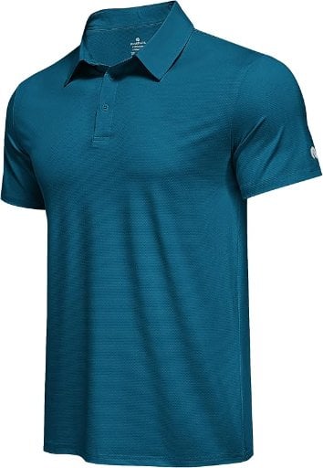 PINSPARK Men's Performance Moisture-Wicking UPF 50 Polo Shirt Deal