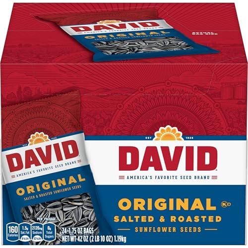 DAVID Original Flavor Sunflower Seeds 24-Pack 1.75-Oz Deal