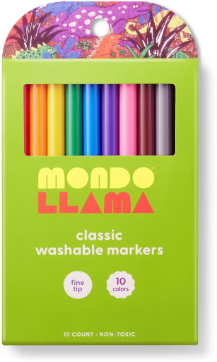 Mondo Llama 10-Count Washable Fine Tip Classic Colors Markers Deal