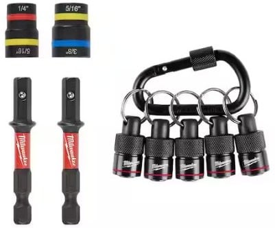 Milwaukee SHOCKWAVE Impact-Duty 2-In-1 Alloy Steel Magnetic Nut Driver Set (2-Piece) with 5-Piece Hex Bit Holder Deal
