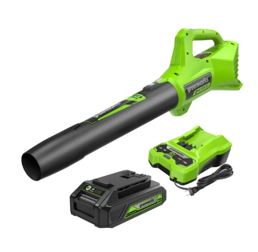 Greenworks 24V Cordless Axial Blower 90 Mph / 320 Cfm w/ 2Ah USB Battery & Charger