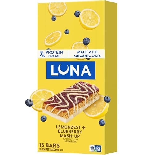 15-Pack Luna Bar Gluten Free Snack Bars (Mash-Ups LemonZest + Blueberry) Deal