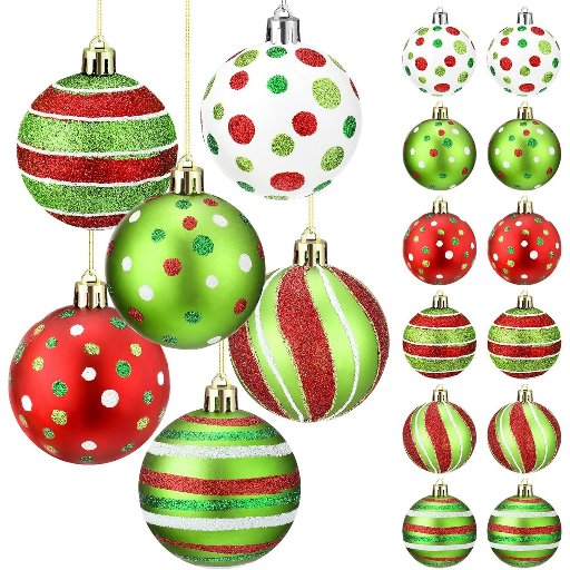 Gingprous Christmas Ball Ornaments 30-Pack