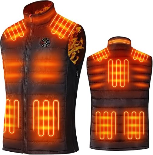 Lightweight Heated Jacket 8 Heating Zones with Battery