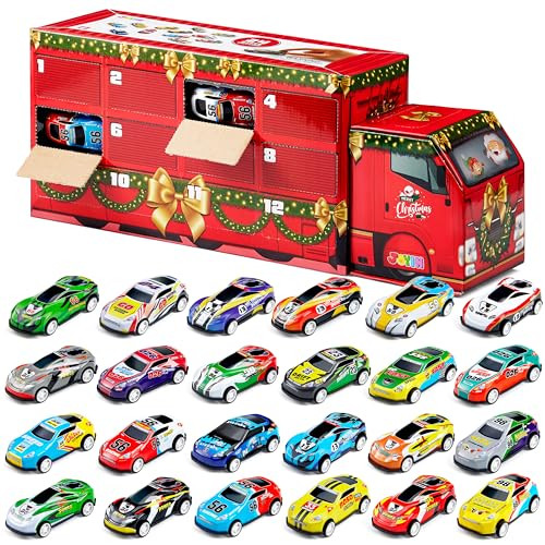 Pull Back Vehicle Christmas Advent Calendar