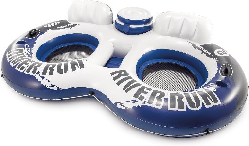 2-Person Intex River Run 2 Inflatable Floating Lounge Tube w/ Cup Holders & Cooler