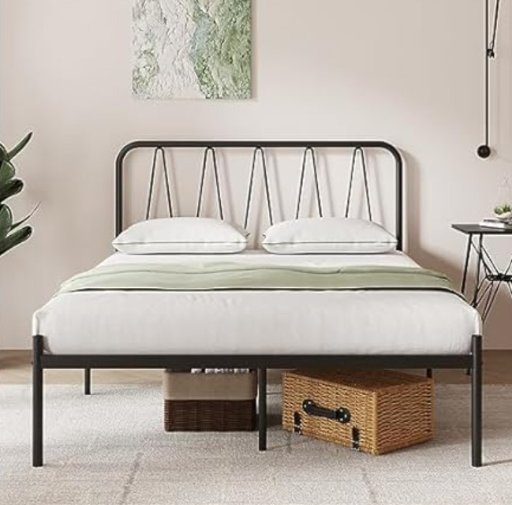 Novilla Queen 14 Inch Metal Platform Bed Frame with Headboard