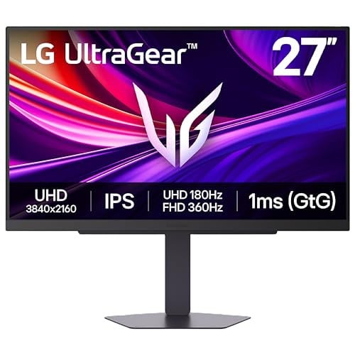 27" LG UltraGear Dual Mode 4K 180Hz/ FHD 360Hz IPS Gaming Monitor Deal
